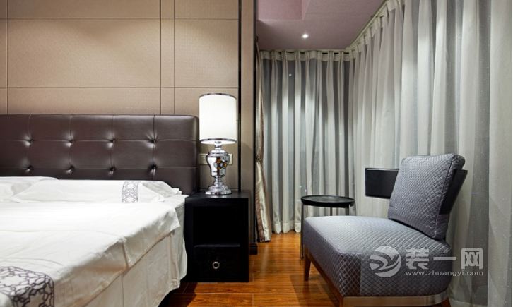郑州装修网60平米现代简约风格酒店式公寓卧室装修效果图