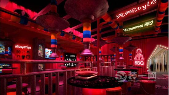 合肥万达文旅城一粉色主题餐厅装修效果图曝光