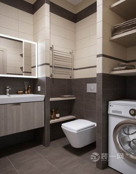 郑州装修公司现代简约风格程序员公寓装修效果图卫生间