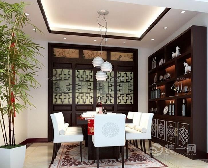 新中式风格餐厅效果图北京装饰公司荐餐厅装修效果图