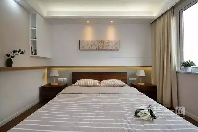 金华装饰公司120平时尚现代风格三室两厅卧室装修设计效果图