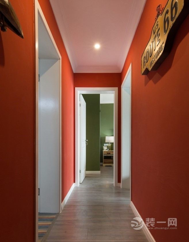 太原装饰公司60平现代混搭风格两室两厅走廊装修设计效果图
