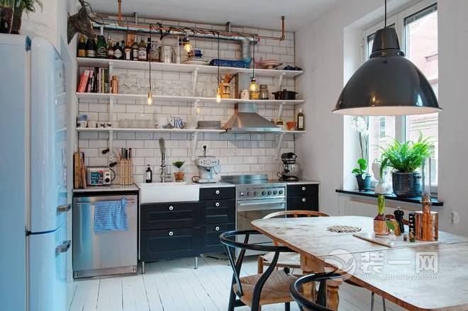 珠海装修公司40平自由北欧风格一室一厅厨房装修设计效果图