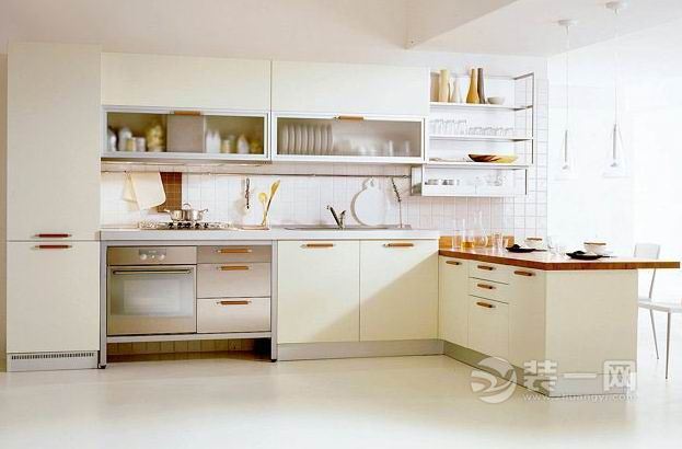 海口装修网110平三室现代厨房美式风格装修效果图