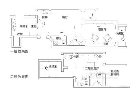 石家庄装修网98平现代复式公寓装修效果图