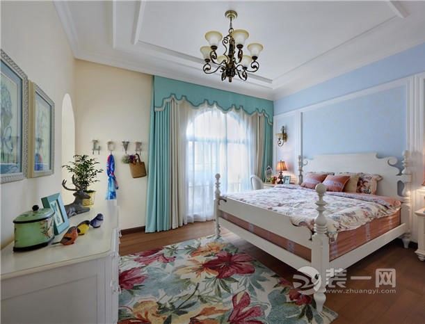 珠海装修网420平美式混搭风格二层别墅卧室装修设计效果图