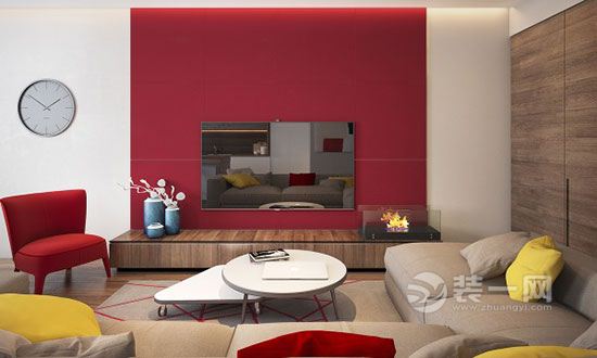 红黄跳跃活力暖色现代公寓设计 装修设计 家装空间设计