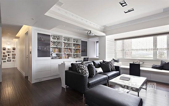 黑白时尚新古典 六安装饰设计温馨三居室
