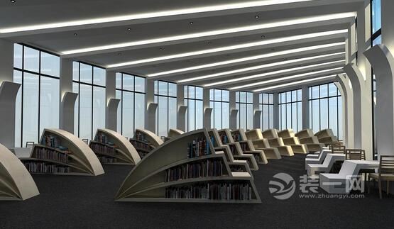 重庆装饰公司2016图书馆装修效果图