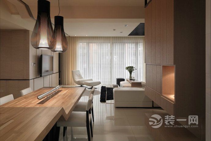 165平米三室两厅两卫现代简约装修效果图 北京装饰公司