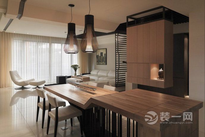 165平米三室两厅两卫现代简约装修效果图 北京装饰公司