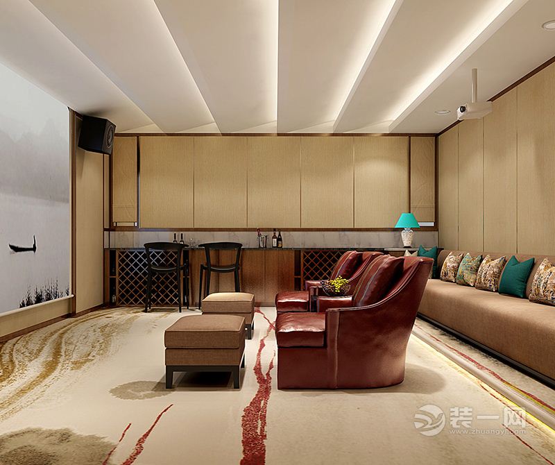 天津装饰公司新中式独栋别墅设计装修效果图