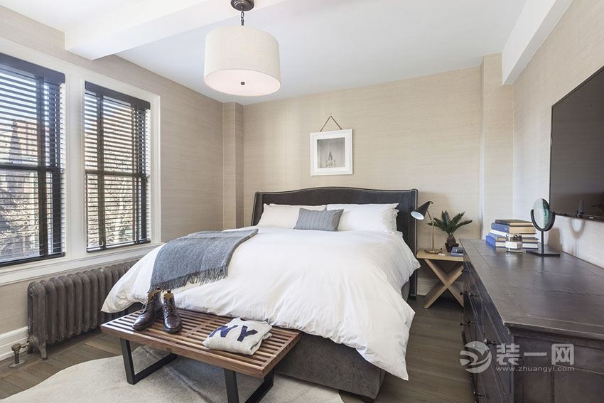 齐齐哈尔装修网49平美式简约风格一居室卧室装修效果图
