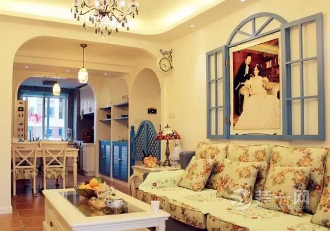 地中海风格婚房装修效果图客厅