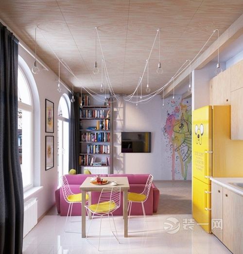 平顶山装饰公司40平时尚现代风格一居室厨房装修效果图