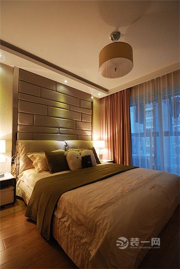 珠海装修公司110平现代风格三室两厅卧室装修效果图