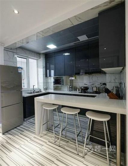 珠海装饰公司99平现代简约风格三室两厅厨房装修效果图