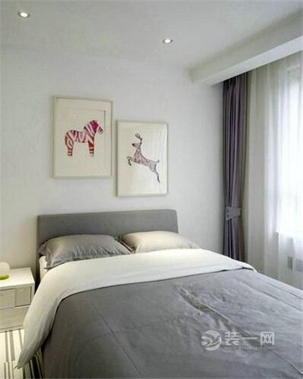 珠海装饰公司99平现代简约风格三室两厅卧室装修效果图