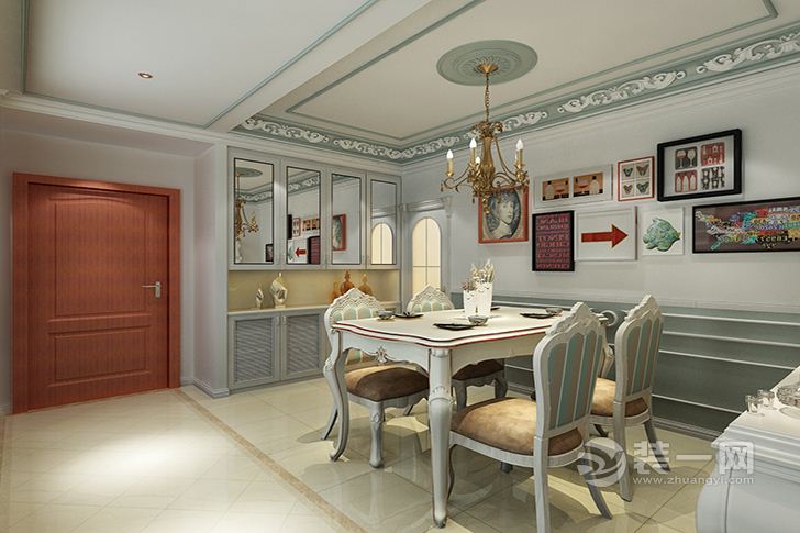 天津装饰公司120平三居室现代风格装修效果图