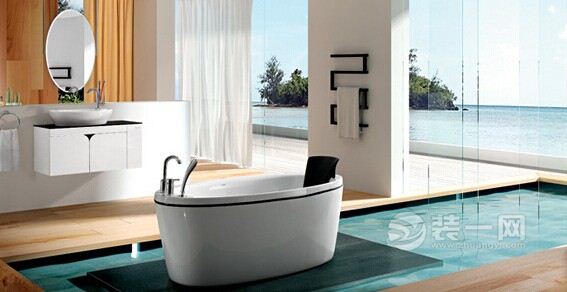 海景房现代风格卫浴间装修设计效果图