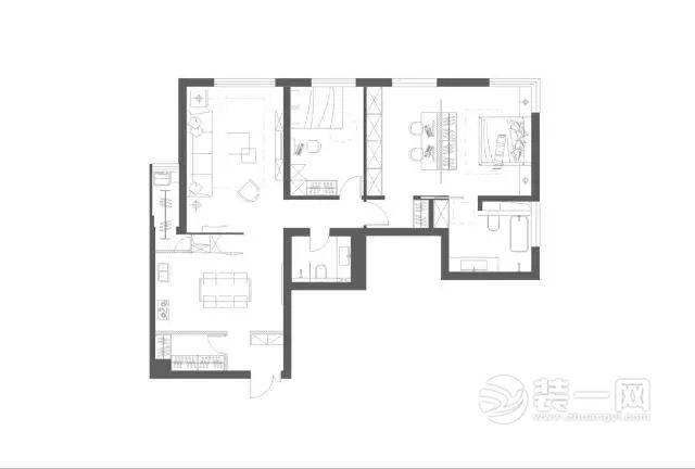 150平米北欧风格装修户型图