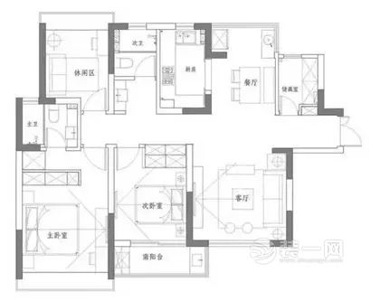 115平米日式风格装修效果图