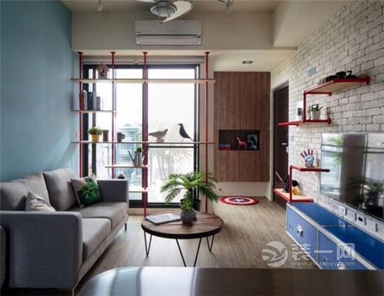 齐齐哈尔装修公司公司小户型工业风格起居室装修效果图
