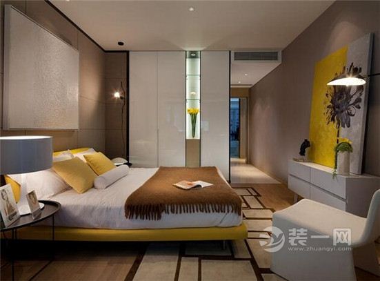 佛山装饰公司130平时尚现代风格三室三厅卧室装修效果图