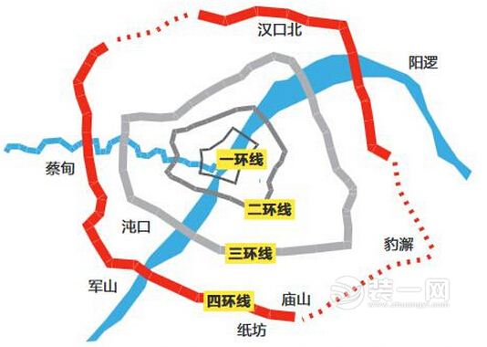 武汉四环线最新规划图