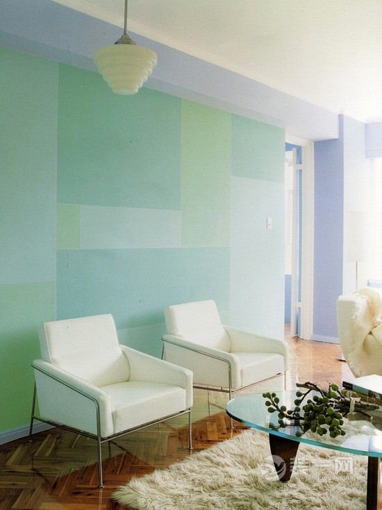 素净平和纯洁 六安装饰设计粉蓝色客厅