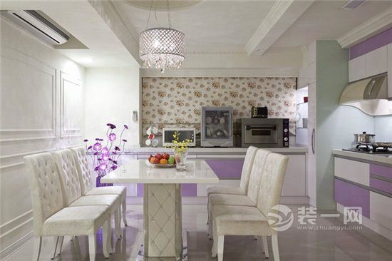 两户合一轻奢风 叶集装饰设计迷人粉紫公寓