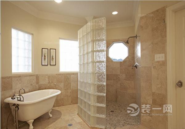 现代风格干湿分区卫浴间装修设计效果图
