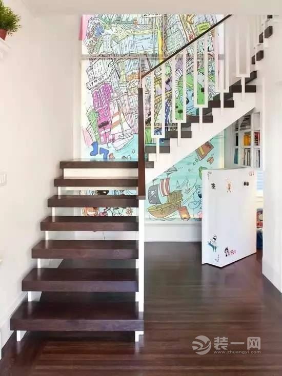 装修网楼梯墙面装饰设计效果图