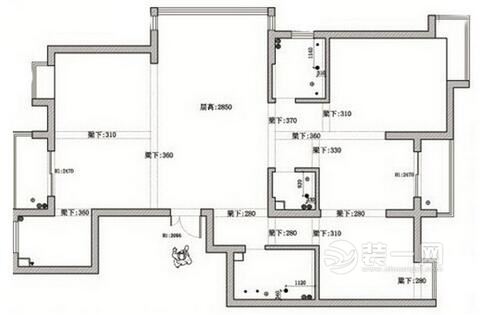 美式三居室设计案例户型图设计