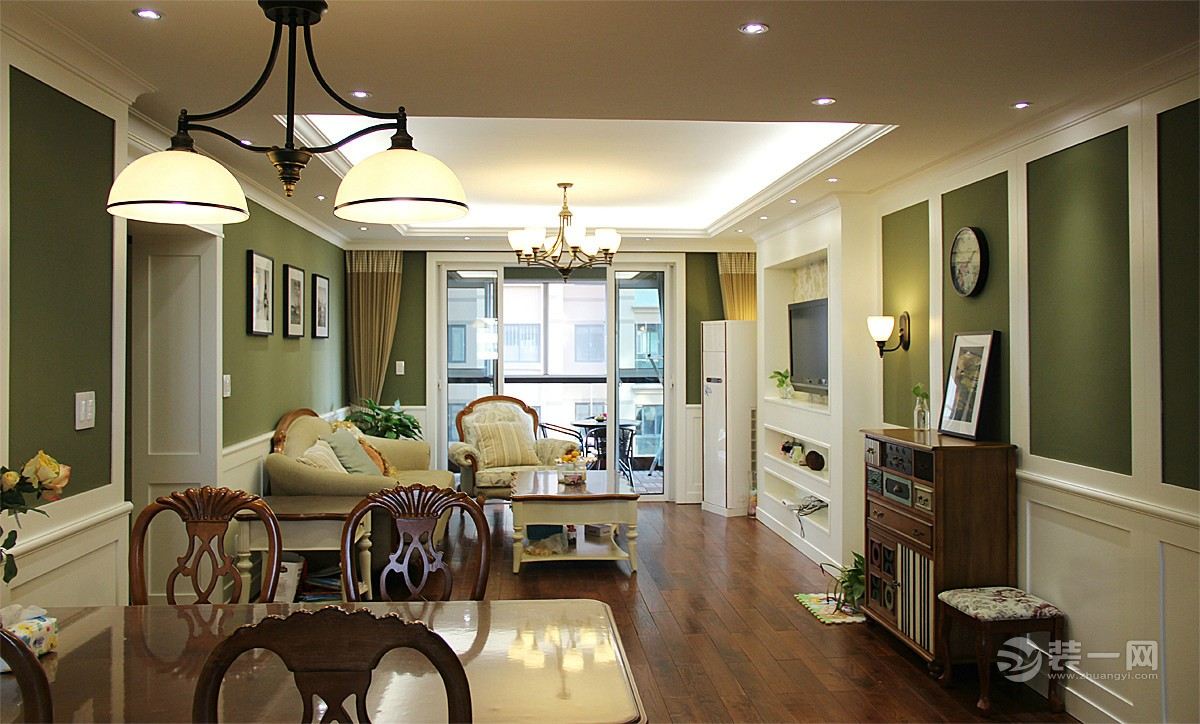 美式金寨三居室装修风格设计演绎古典高贵气息