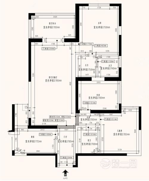 111平米新古典风格装修设计户型图