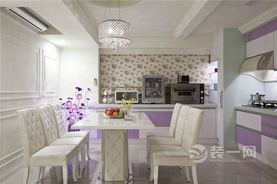 两户合一轻奢风 迷人粉紫六安公寓装修设计