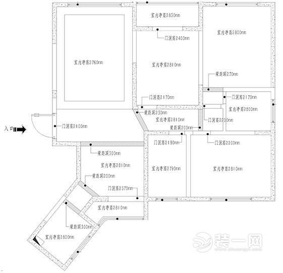 140平米三室两厅地中海风格装修户型图设计