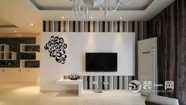 现代简约客厅电视背景墙装修效果图