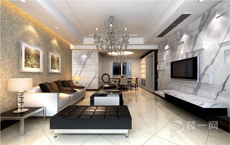 现代风格石材装饰客厅设计效果图