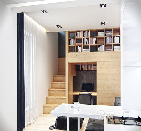 质朴简洁迷你公寓 六安装饰设计LOFT挑高户层