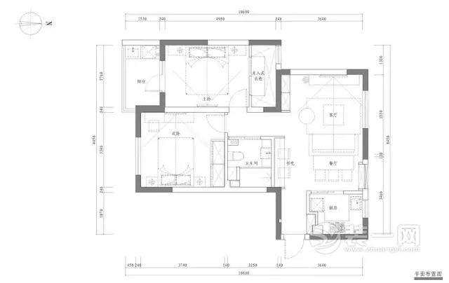 88平米现代简约风格两居室装修效果图