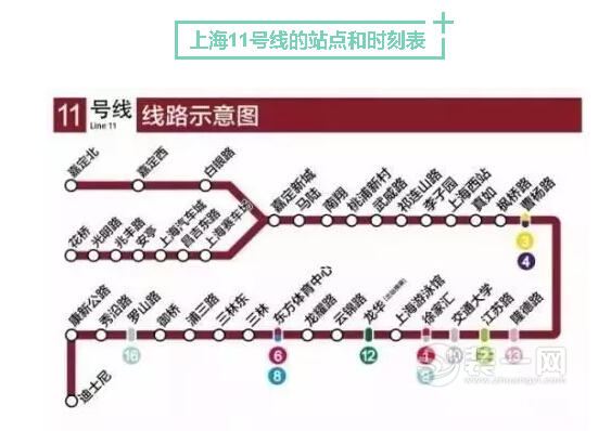 上海11号线的站点和时刻表