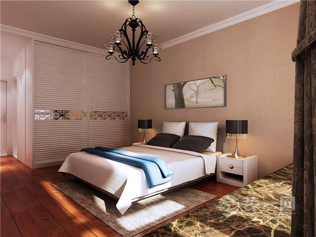  唐山恒茂国际都会现代简约卧室装修设计案例