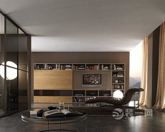 神秘幽冷现代感 深棕色系叶集家装客厅设计