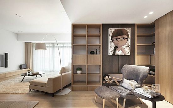 muji风现代简约两居室公寓装修效果图