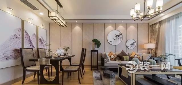 唐山渤海豪庭89㎡二居室超美中式风格装修效果图