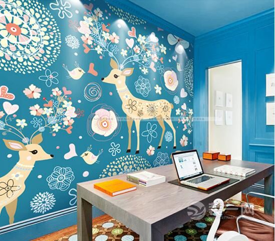 五彩缤纷的乐园 霍邱装饰设计儿童房壁纸