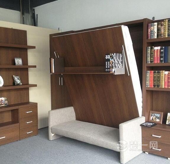 小户型卧室书房一体装修效果图欣赏 重庆装修公司将功能区合二为一