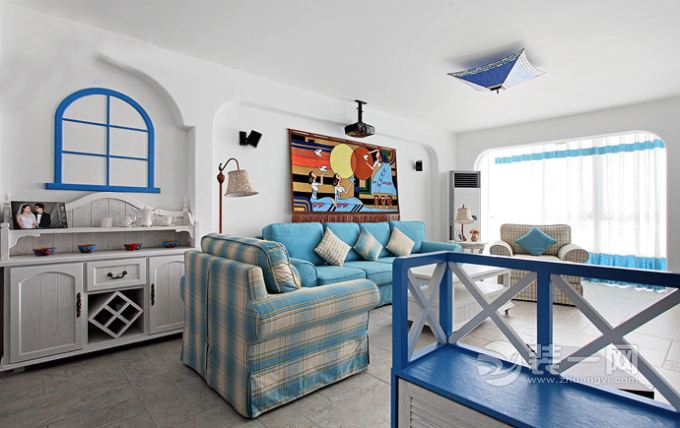 清新海洋的六安装饰两居室地中海风设计